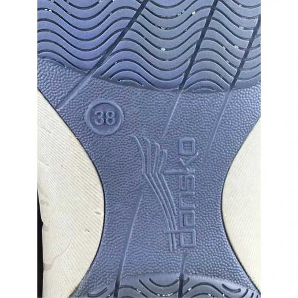 Dansko Helen Taupe Blue Slip On Sneakers EU38 US 7.5-8 No-Tie Leather Suede Work - Picture 10 of 11